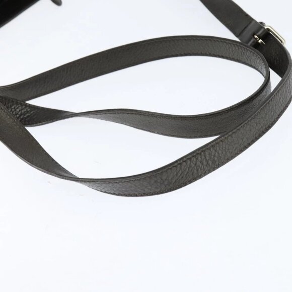 GUCCI Guccissima GG Canvas Shoulder Bag Leather Gray Gold 201538 Auth 147723 - Picture 8 of 16